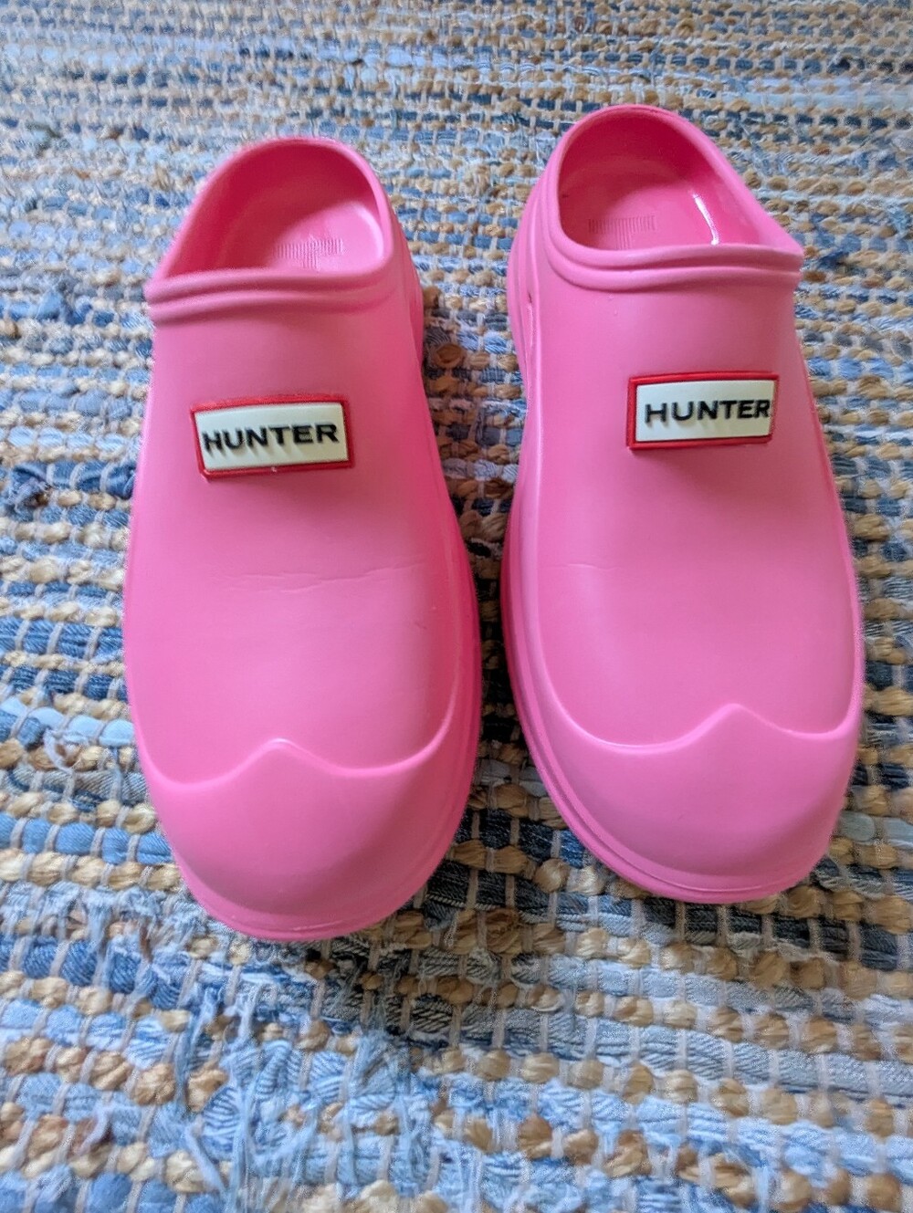 Hunter In Out Bloom Algae Foam Clogs 9 Pink Slip On Mules Barbiecore Maximilist - Picture 2 of 10